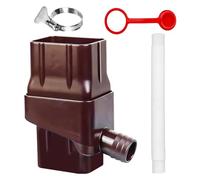 Dévidoir de récupérateur d'eau de pluie - Système complet de collecte d'eau de pluie avec valve de filtration, adaptateur de tuyau anti-fuite - Kit de dérivation d'eau durable pour tuyaux standard de