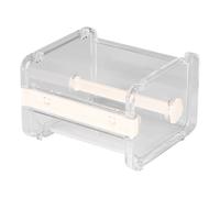 Dévidoir de ruban adhésif avec cutter, mini distributeur de ruban adhésif transparent portable pour la maison, le bureau, l'école, blanc