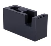 Dévidoir de Ruban Adhésif, Distributeur de Ruban Adhésif, Dérouleur de Bureau, Dévidoir de Scotch Rechargeable Support Stable et Design Compact, Idéal pour L'école, la Maison et le Bure, Noir