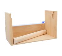 Dévidoir de Ruban Adhésif en Bois pour Bureau, Stable et Ordonné | Rangement Multi Rouleaux, Structure à Fente Interne, Base Large, Alignement Horizontal, Usage École