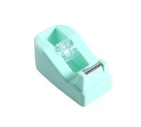Dévidoir de ruban adhésif transparent rechargeable, 18 x 20 mm, pour l'école, la maison et le bureau (vert)