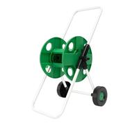 Dévidoir de tuyau d'arrosage, 50 m, 1/2", enrouleur, mobile, avec manivelle et 2 roues, dévidoir de tuyau d'arrosage, léger, pour jardin, pelouse, terrasse, ferme
