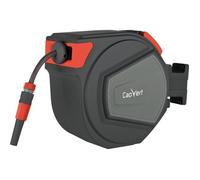 Dévidoir de tuyau d'arrosage mural - CAP VERT - Enrouleur automatique - 25 m - ABS - Avec tuyau