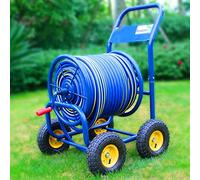 Dévidoir de tuyau d'arrosage robuste avec roues pour une mobilité facile, solution de rangement durable pour tuyau d'eau extérieur pour la maison, le lavage de voiture et l'irrigation agricole
