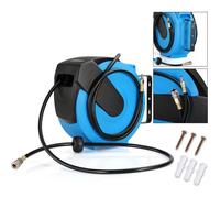 Dévidoir enrouleur automatique de tuyau à air comprimé 20m raccord rapide 1/4' enroulement pneumatique déroulement garage