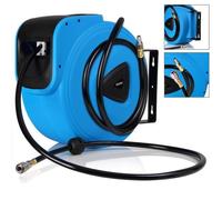 Dévidoir enrouleur automatique de tuyau à air comprimé 30m raccord rapide 1/4' enroulement pneumatique déroulement garage