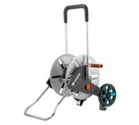 GARDENA "18541-20 enrouleur de tuyau d''arrosoir de jardin Bobine multi-positions Manuel Noir, Acier inoxydable, Enrouleur transportable"
