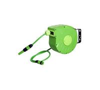 Outsunny - Dévidoir mural enrouleur automatique pivotant 180° tuyau 10+1 m lance arrosage vert