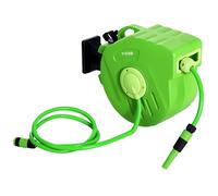 Outsunny Dévidoir mural automatique pivotant 180° tuyau 20+2 m lance d'arrosage Vert