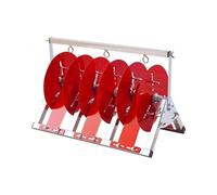 Dévidoir pliable for bobines de fil, distributeur de câbles à plusieurs axes, avec plateaux de rangement à 2/3/4/5 bobines, largeur de bobine réglable, capacité de charge de 30 kg(34x50x28cm)
