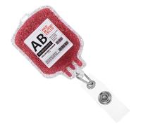 Dévidoir pour Badges D’infirmière Rétractable, Acrylique Rouge,