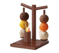 Dévidoir Rotatif Pour Crochet Dévidoir Magnétique Rotatif Pour Le Tricot | Porte-Boule de Fil en Bois avec Support Téléphone et 2 Broches pour Tricoteuses, Femmes, Débutants, , Espace Loisirs