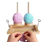 Dévidoir rotatif pour laine à crocheter - Support rotatif double fuseau,Porte-fil à tricot | Idée Cadeau D'Anniversaire Pour Femme Débutante En Crochet Et Loisir Créatif
