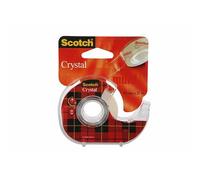 Dévidoir scotch crystal transparent rechargeable + 1 ruban adhésif 19mmx25m