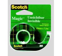 3M Ruban adhésif Magic - 7,5 m x 19 mm + Dévidoir