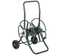 Dévidoir de tuyau d'arrosage - Outsunny - sur roues - 30 m de tuyau de Ø16 mm - enrouleur - poignée antidérapante - vert