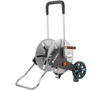GARDENA "18541-20 enrouleur de tuyau d''arrosoir de jardin Bobine multi-positions Manuel Noir, Acier inoxydable, Enrouleur transportable"