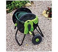 Ribimex Dévidoir sur roues Entièrement équipé manuel 20 m pour arrosage de jardin