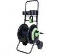 Dévidoir tuyau arrosage avec guide intégré large roue stabilisatrice CAP VERT