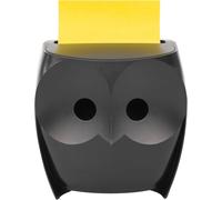 Dévidoir Z-Notes Post-It,Hibou,Noir + Z-Notes Super Sticky,45 Feuilles/Bloc,2 Blocs/Paquet