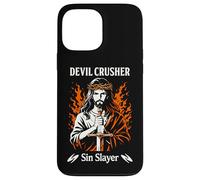 Devil Crusher Sin Slayer Jesus Spiritual Warfare Christian Coque pour iPhone 13 Pro Max