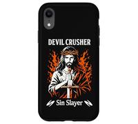 Devil Crusher Sin Slayer Jesus Spiritual Warfare Christian Coque pour iPhone XR