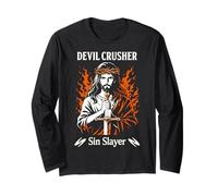 Devil Crusher Sin Slayer Jesus Spiritual Warfare Christian Manche Longue