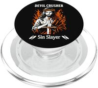Devil Crusher Sin Slayer Jesus Spiritual Warfare Christian PopSockets PopGrip pour MagSafe