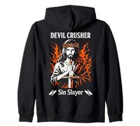 Devil Crusher Sin Slayer Jesus Spiritual Warfare Christian Sweat à Capuche