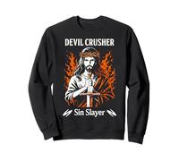 Devil Crusher Sin Slayer Jesus Spiritual Warfare Christian Sweatshirt