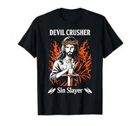 Devil Crusher Sin Slayer Jesus Spiritual Warfare Christian T-Shirt