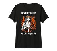 Devil Crusher Sin Slayer Jesus Spiritual Warfare Christian T-Shirt Haut de Gamme
