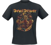 Devil Driver Men's Keep Away from Me (Back Print) Slim Fit T-Shirt Black(Medium)