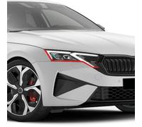 Devil Eye® Film de phare rouge Bande décorative Décor Moulure Adhésive Flexible pour Phare Véhicule Auto Accessoire Autocollant KX004 (Compatible avec Skoda Octavia à partir de 2024)