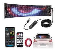 Devil Eyes Light pour les voitures, 3,62" x 14,72" Flex LED Display Programmable Remote and Bluetooth APP Control pour les fenêtres des voitures et des camions de petite à moyenne taille