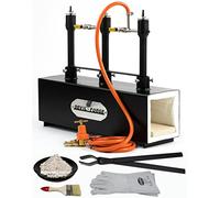 DEVIL-FORGE Forge à Gaz Propane modèle DFPROF3b avec 3 Brûleurs DFP (240.000 BTU) utiliser 1, 2 ou 3 Brûleurs, pour Couteliers, Maréchaux-Ferrants et Forgerons, Fabrication Couteaux, Forgeage Métaux