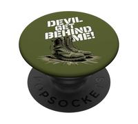 Devil Get Behind Me Bottes de Combat PopSockets PopGrip Adhésif