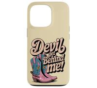 Devil Get Behind Me Bottes de Cowboy Coque pour iPhone 13 Pro