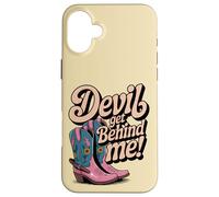 Devil Get Behind Me Bottes de Cowboy Coque pour iPhone 16 Plus