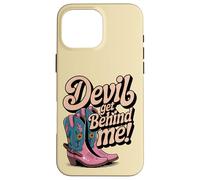 Devil Get Behind Me Bottes de Cowboy Coque pour iPhone 16 Pro Max