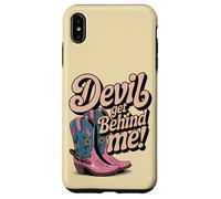 Devil Get Behind Me Bottes de Cowboy Coque pour iPhone XS Max