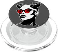 Devil Girl Lilith Demon Horns Lunettes de Soleil Blackwork PopSockets PopGrip pour MagSafe