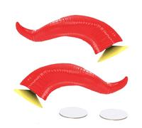 Devil Horns For Helmets - ABS 2Pcs Small Red Black | Motorcycle Helmet Horns, Devil Horn Decoration Accessories | Helmets Motorcycle Gear Fun Customization