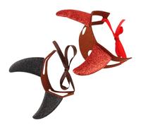 Devil Horns Headband - Felt Glitter | Halloween Horn Hairhoop with, Halloween Pet Headdress - Cat Devil Horns | Cute Party Favors Photography Props