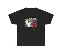 Devil in One Ear Let Him Talk Graphic T-Shirt Unisex Heavy Cotton Tee New