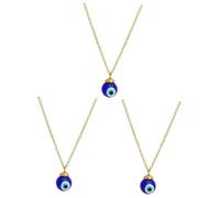 Devil Pendant Decor Choker Bangle Charms Symbolic Evil Eye Trendy Necklace Stylish Neck Chain Blue Jewelry Copper