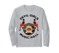 Devil Pinup Girl 1950's Rock Roll Rockabilly Homme Femme Manche Longue