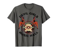 Devil Pinup Girl 1950's Rock Roll Rockabilly Homme Femme T-Shirt