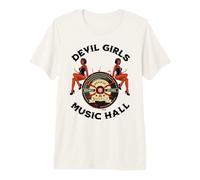Devil Pinup Girl 1950's Rock Roll Rockabilly Homme Femme T-Shirt Haut de Gamme