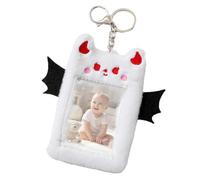Devil Plush Card Holder, Cute Card Sleeves Cover, Lanyard Badge Sleeve, Photocard Holder Keychain, Devil Card Case, Plush Devil Keychain, Cute Card Protector, Card Holder for Girl